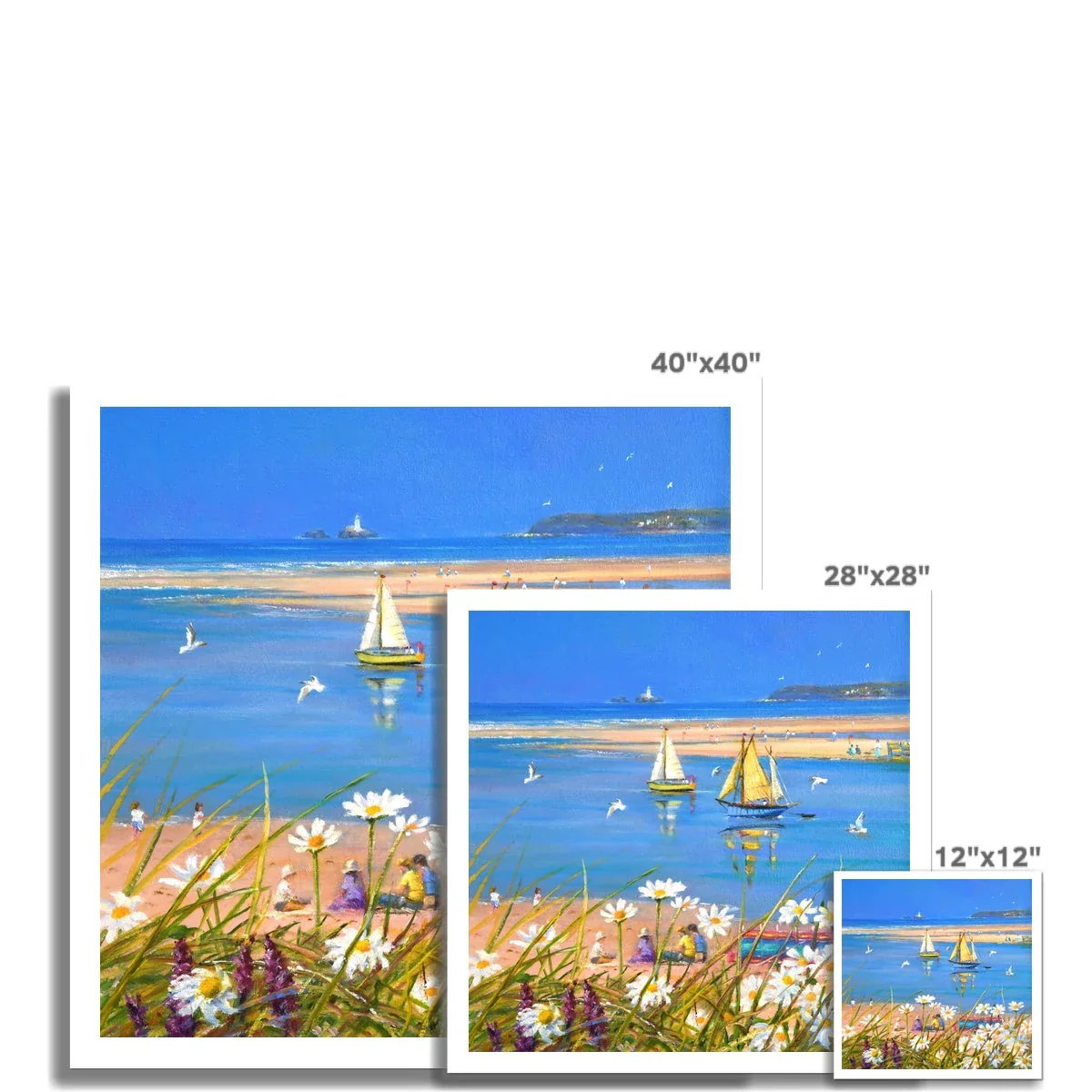 Ted Dyer Fine Art Print. Open Edition Cornish Art Print. 'Warmth of the Day, Hayle'. Cornwall Art Gallery - Image 3